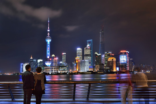 東方明珠夜景高清圖
