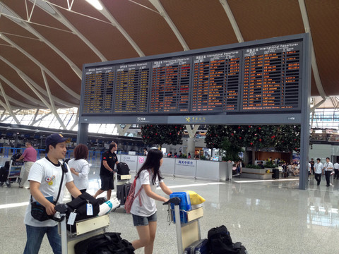 浦東機(jī)場(chǎng) 航站樓 室內(nèi) 上海