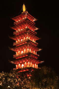 烏鎮(zhèn) 白蓮塔 夜景