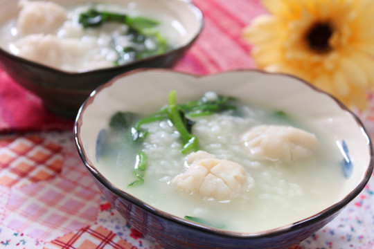 墨魚丸西洋菜粥