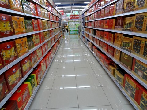 超市內(nèi)景 食品超市