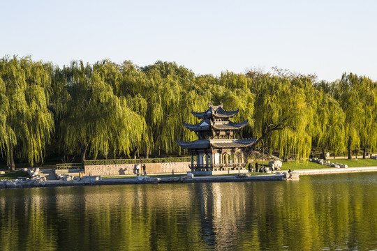 秋天的陶然亭公園