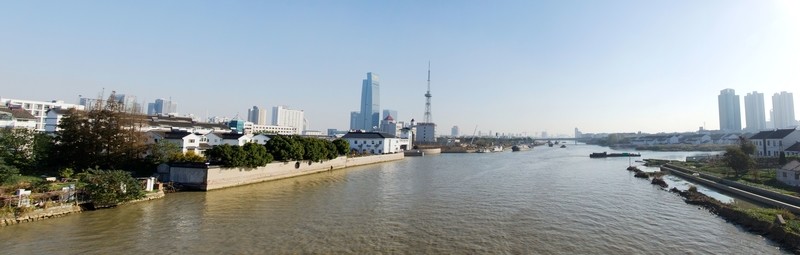 京杭大運(yùn)河蘇州段全景圖