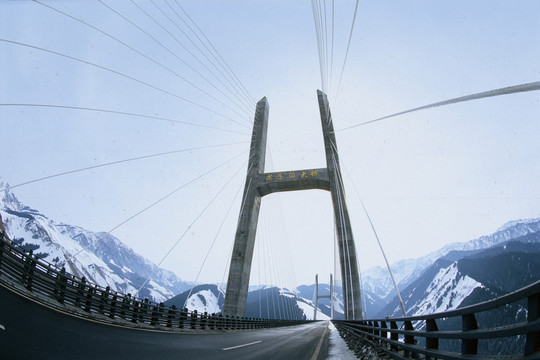 果子溝大橋 冬季天山 冬景