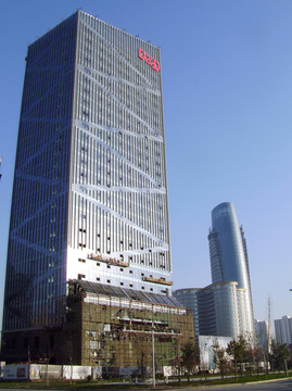 城市高層商務(wù)寫字樓建筑群