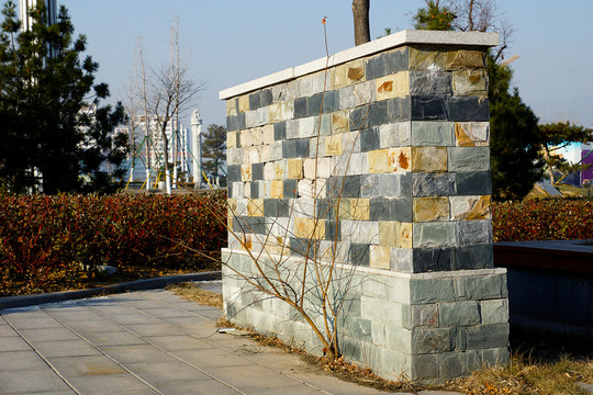 蘑菇石墻面