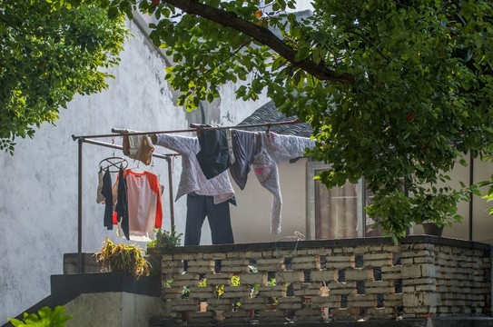 曬臺(tái)上的衣服