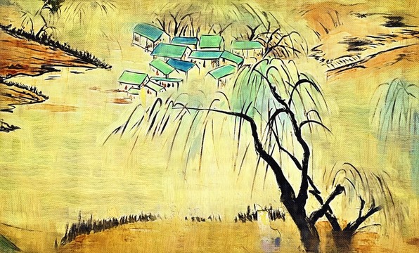 山水畫 油畫