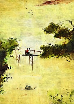 山水畫 油畫
