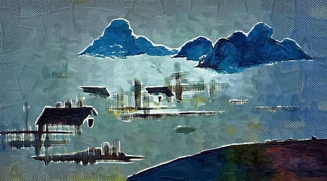山水畫 油畫