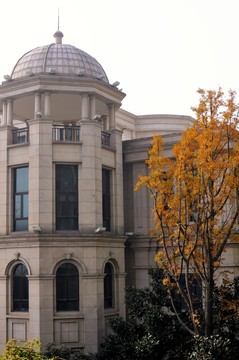 別墅秋景 歐式建筑
