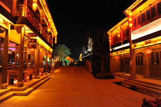 臺兒莊古城夜景