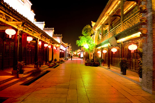臺兒莊古城夜景
