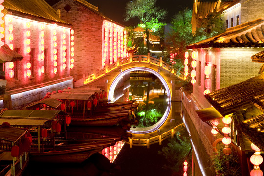 臺兒莊古城夜景