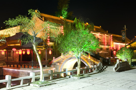 臺兒莊古城夜景