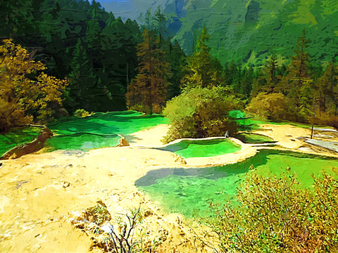 九寨溝風(fēng)景
