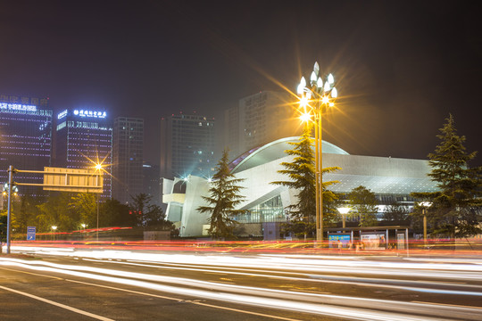 四川省體育館夜景