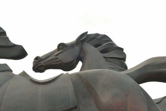 雕塑 馬 銅馬 三匹馬