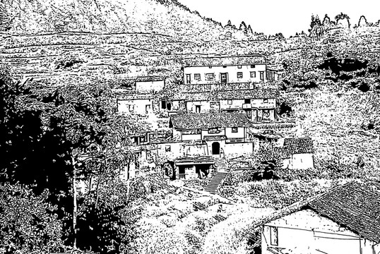 素描 古建筑