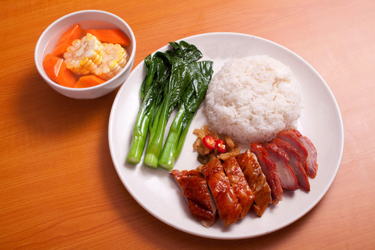 套燒鴨叉燒套餐