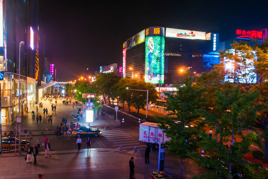 北京西單夜景