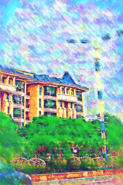 建筑裝飾畫