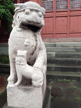 石獅子 夫子廟 明德堂 南京