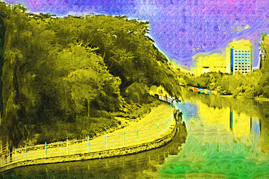 抽象油畫