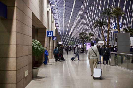 浦東機(jī)場(chǎng) 航站樓 室內(nèi) 上海