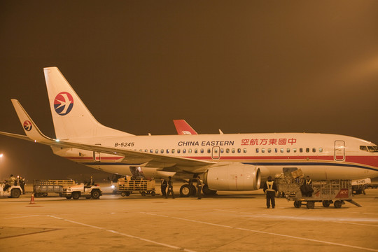 浦東機(jī)場 停機(jī)坪 飛機(jī) 上海