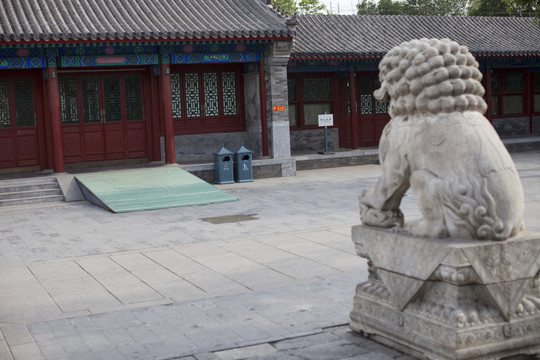 北京 恭王府 旅游景點 石獅子