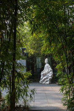 薛濤紀(jì)念館漢白玉雕像