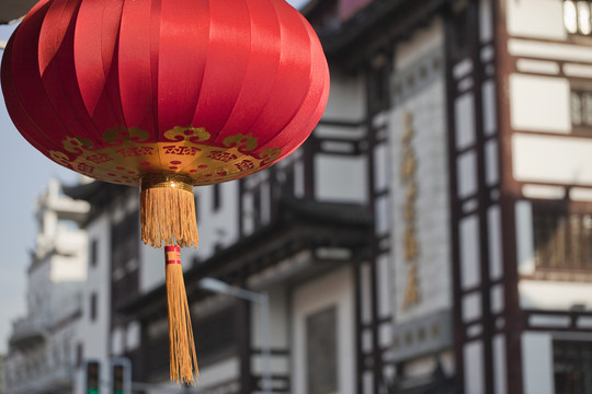 上海 豫園老街 傳統(tǒng)建筑 燈籠