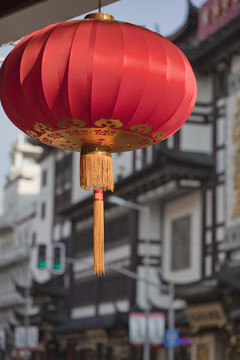 上海 豫園老街 傳統(tǒng)建筑 燈籠