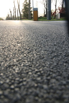 微距近距離拍攝的柏油路