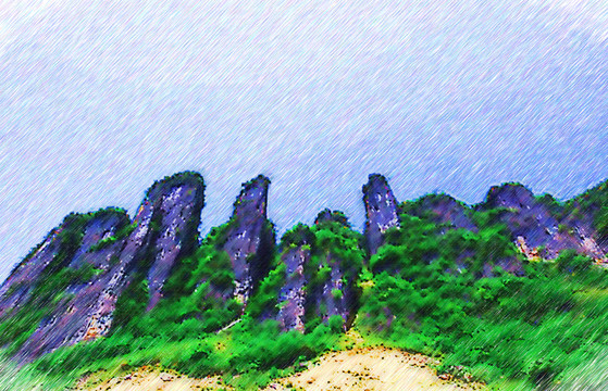 山峰裝飾畫