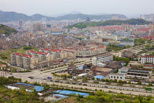 浙江溫嶺 城市全景  現(xiàn)代建筑