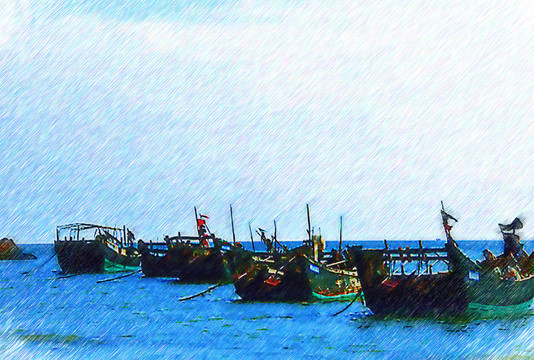 海上船只