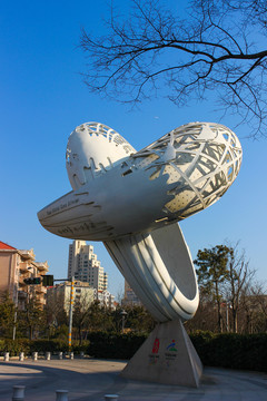 青島奧帆基地 奧運(yùn)雕塑