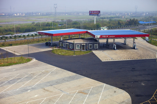 加油站 現(xiàn)代建筑 高速公路服務(wù)