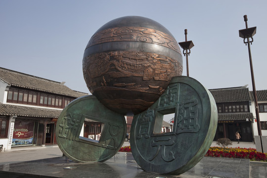 蘇州 甪直古鎮(zhèn) 江南 民俗雕塑
