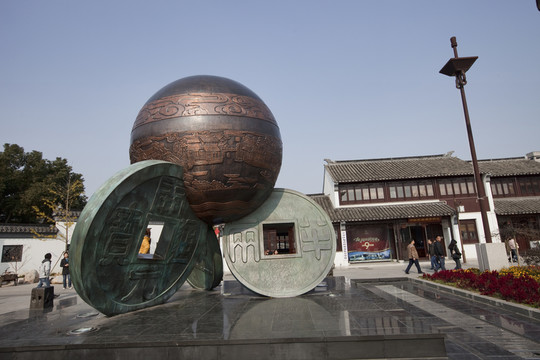 蘇州 甪直古鎮(zhèn) 江南 民俗雕塑