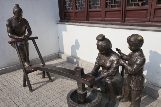 蘇州 甪直古鎮(zhèn) 江南 民俗雕塑
