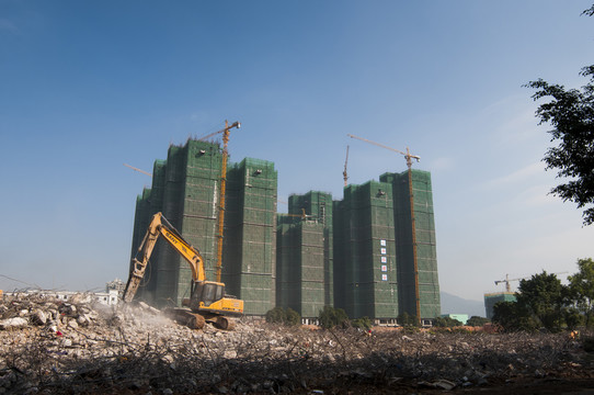 建筑工地 塔吊 深圳都市風(fēng)光