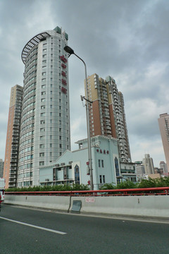 上海 都市 現(xiàn)代建筑 街道 寫