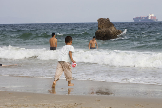 海邊 大海 海浪 沙灘 深圳