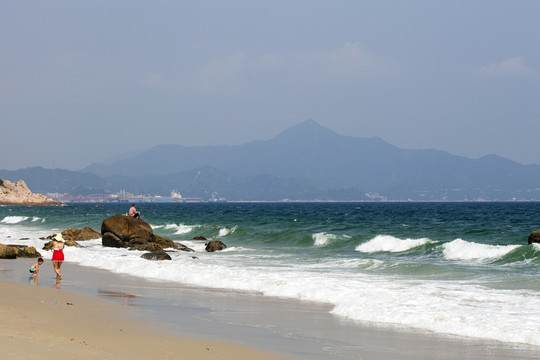 海邊 大海 海浪 沙灘 深圳
