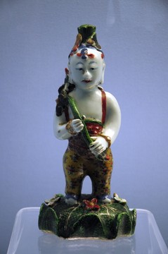 明萬歷五彩童子像