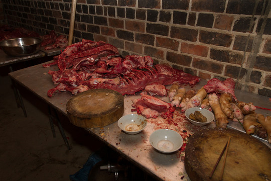 農(nóng)村婚禮 豬肉