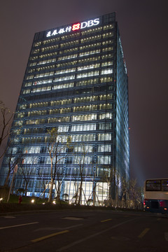 上海 陸家嘴 夜景 高層建筑